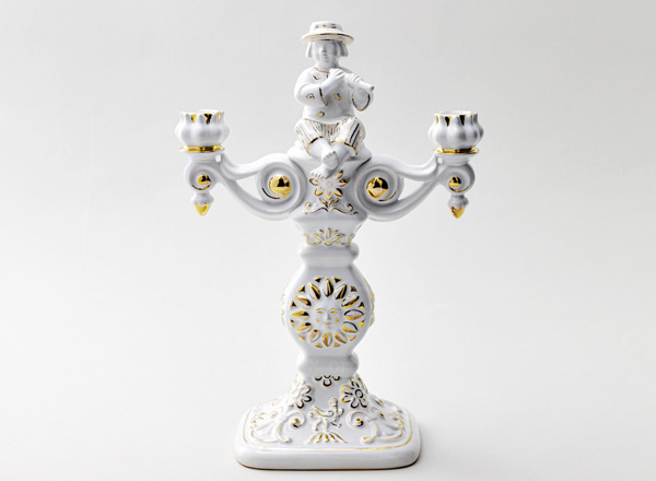 Candlestick 2-branched Shepherd boy 