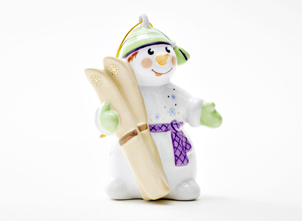 Christmas tree toy Snowman with skis