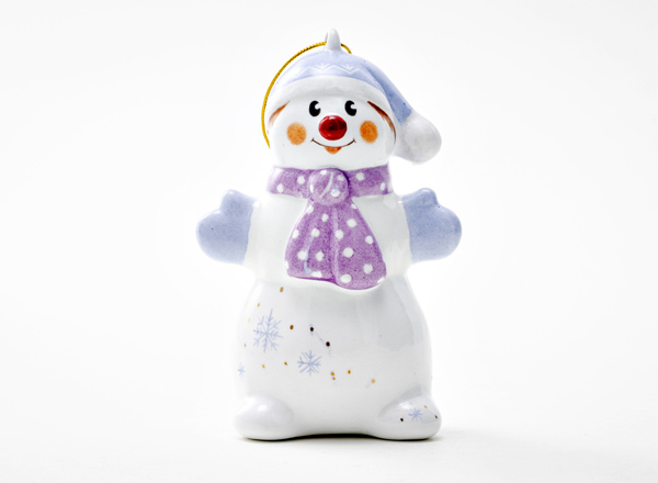 Christmas tree toy Snowman with a scarf