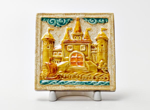 Tile small Castle 2 golden 