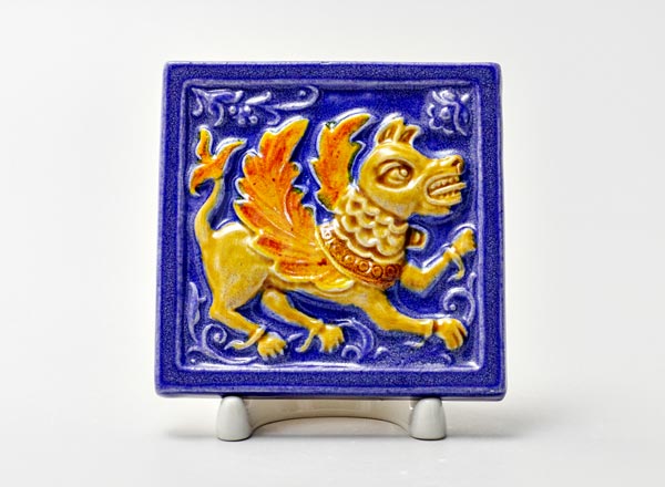 Tile small Fierce Beast 1 blue 