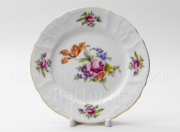 Тарелка десертная Бернадотт Мейсенский букет