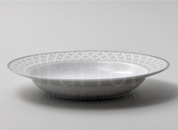 Plate deep Gray mesh Platinum