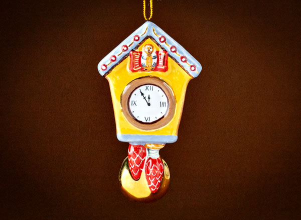 Елочная игрушка Часы с кукушкой 3