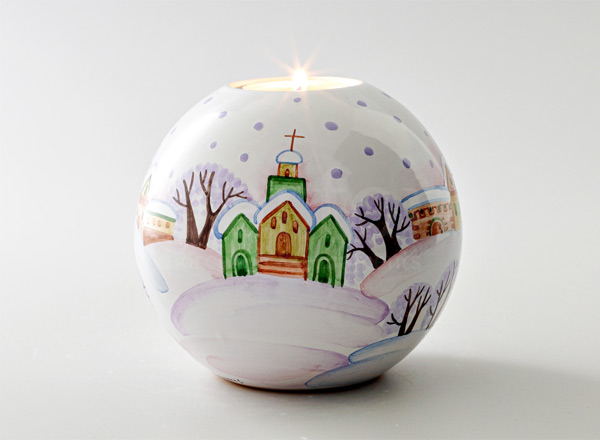 Candlestick Winter day Round