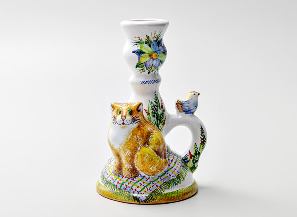 Candlestick Candlestick with a cat 