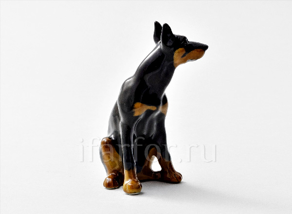 Sculpture Doberman black
