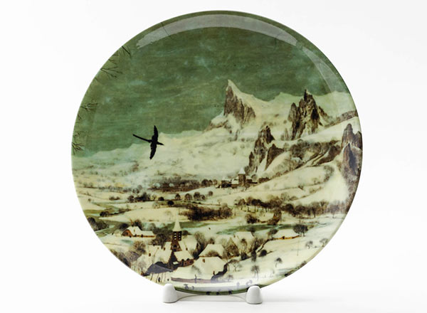 Decorative plate Bruegel Pieter the Elder Hunters in the snow 3