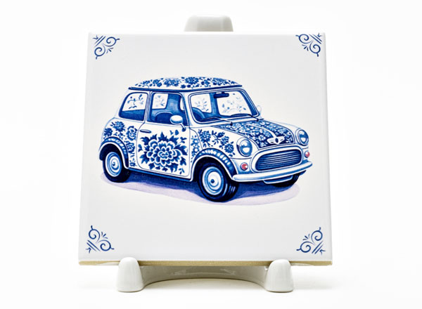 Tile Dutch. Retro car 