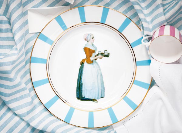 Тарелка мелкая Шоколадница лазурный 4