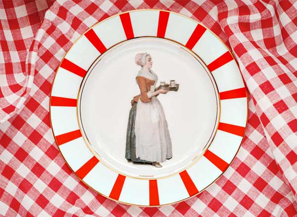 Тарелка мелкая Шоколадница красный 4