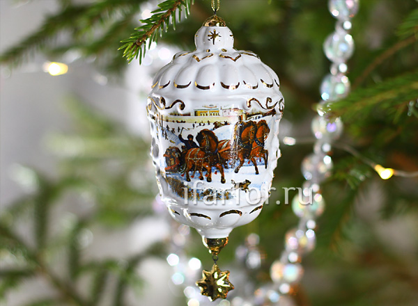 Christmas tree toy Flashlight openwork Trio