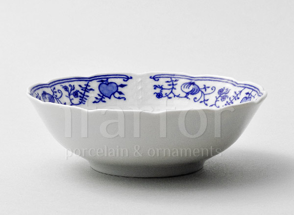 Salad bowl round Bulbous pattern. Zwiebelmuster Natalie