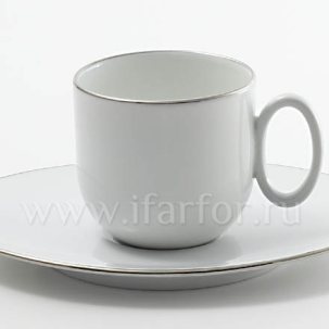 Чашка с блюдцем кофейная Bord Platine Brillant 3176 1/2 Epure 140 мл.