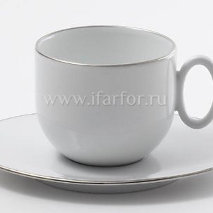 Чашка с блюдцем чайный Bord Platine Brillant 3176 1/2 Epure 200 мл.