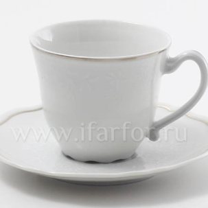 Чашка с блюдцем кофейная Passion Platine 6828 1/2 Colbert 140 мл.