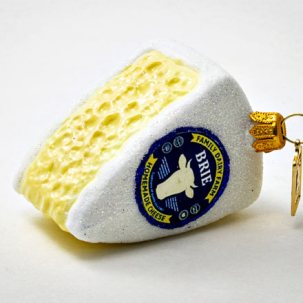 Елочная игрушка Сыр Brie 75 x 50 мм.
