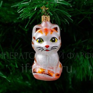 Елочная игрушка Кошка Сказка про Репку 80 мм.