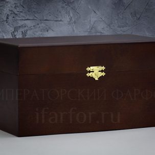 Шкатулка на 2 шара для елочных игрушек Шкатулка коричневая Шкатулка 260 x 130 x 140 мм.