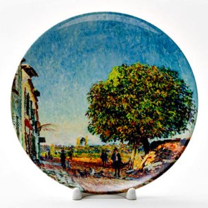 Декоративная тарелка Сислей Альфред The Chestnut Tree at Saint-Mammes, 1880 200 мм.