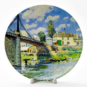Декоративная тарелка Сислей Альфред Bridge at Villeneuve-la-Garenne 200 мм.