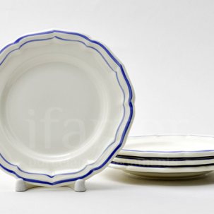 Набор тарелок столовый FILET BLEU 4 предмета GIEN Рошель 165 мм.