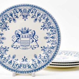 Набор тарелок столовый BLASON DEPAREILLEES BLEU 4 предмета GIEN Шампань 232 мм.