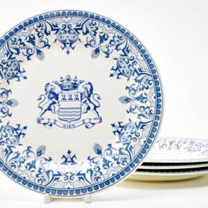 Набор тарелок столовый BLASON DEPAREILLEES BLEU 4 предмета GIEN Шампань 274 мм.