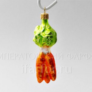 Елочная игрушка Ягоды и фрукты. Морковь 35 x 100 мм.