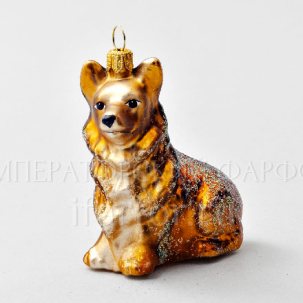Елочная игрушка Корги 85 мм.