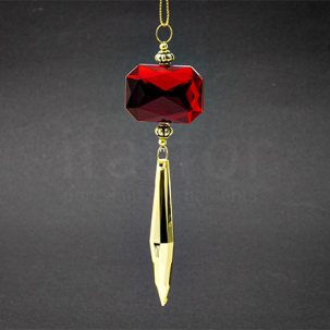 Елочная игрушка Ювелирная подвеска золотисто-красная 2 40 x 140 мм.