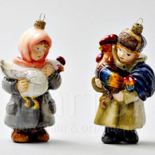 Набор елочных игрушек в подарочной коробке Егорка и Федорка 2 предмета 231 x 231 x 115 мм.