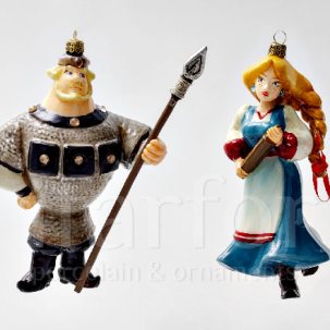 Набор елочных игрушек в подарочной коробке Добрыня и Настасья 2 предмета 231 x 231 x 122 мм.