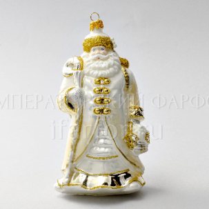Елочная игрушка Дед Мороз с корзиной винограда 170 мм.