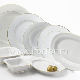 Сервиз столовая Золотая лента 6/24 Молодежная-1