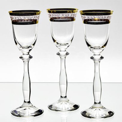 Набор рюмок для водки Золотой лист 6/6 Анжела