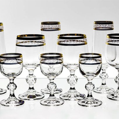 Набор фужеров Золотой лист 6/18 Клаудия