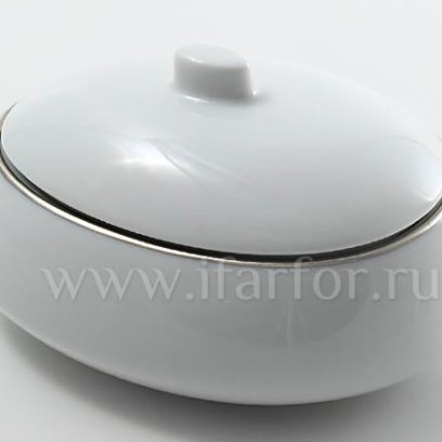 Сахарница «Bord Platine Brillant 3176» Форма: Epure. Твердый фарфор. 140 мм.