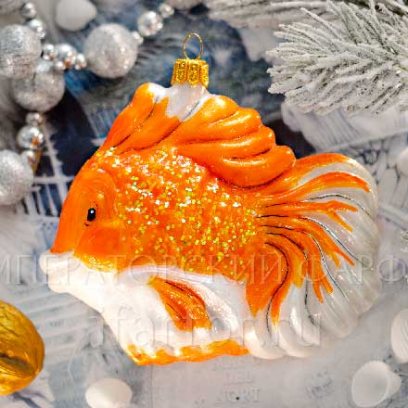 Елочная игрушка Золотая рыбка