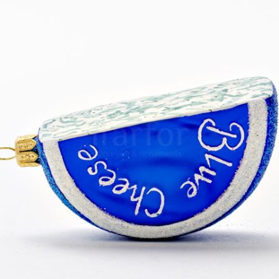 Елочная игрушка «Сыр Blue» Стекло. 45 x 100 мм.