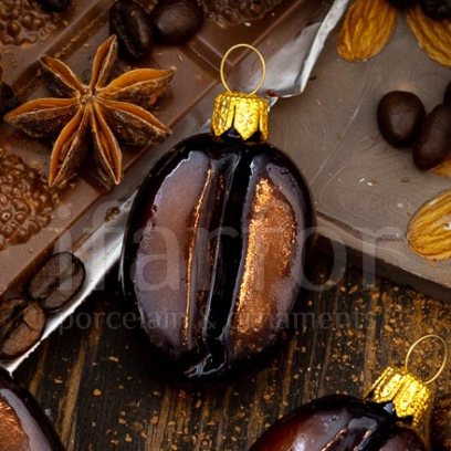 Елочная игрушка Кофейное зернышко