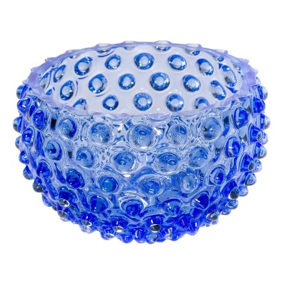 Ваза для конфет «Голубая» Форма: Hobnail Tapas. Стекло. 115 x 70 мм.