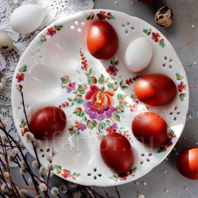 Тарелка пасхальная для яиц Степные цветы