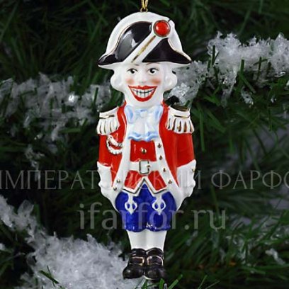 Елочная игрушка Щелкунчик большой Щелкунчик рельефный цветной