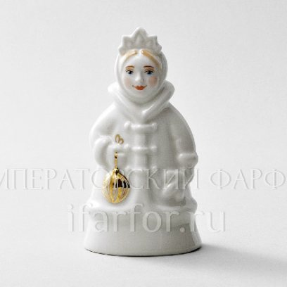 Скульптура «Снегурочка с шариком» Форма: Снегурочка с шариком. Фарфор. 55 x 45 x 105 мм.