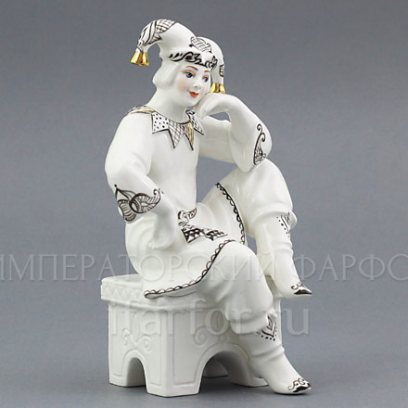 Скульптура Скоморох задумчивый Скоморох задумчивый с графическим рисунком