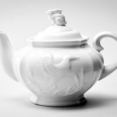 Чайник заварочный Рельеф Охотничий Белый