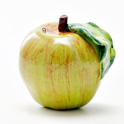 Скульптура Яблоко малое Зеленое с полосками