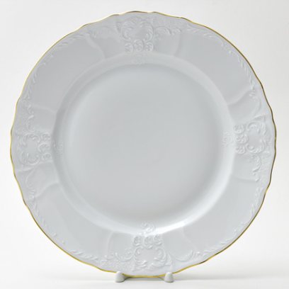 Блюдо круглое Бернадотт Белый узор Бернадотт