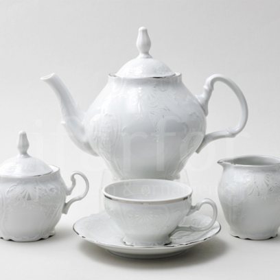 Сервиз чайный Бернадотт Платиновый узор 6/17 Бернадотт